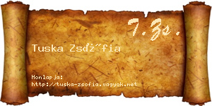 Tuska Zsófia névjegykártya
