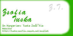 zsofia tuska business card